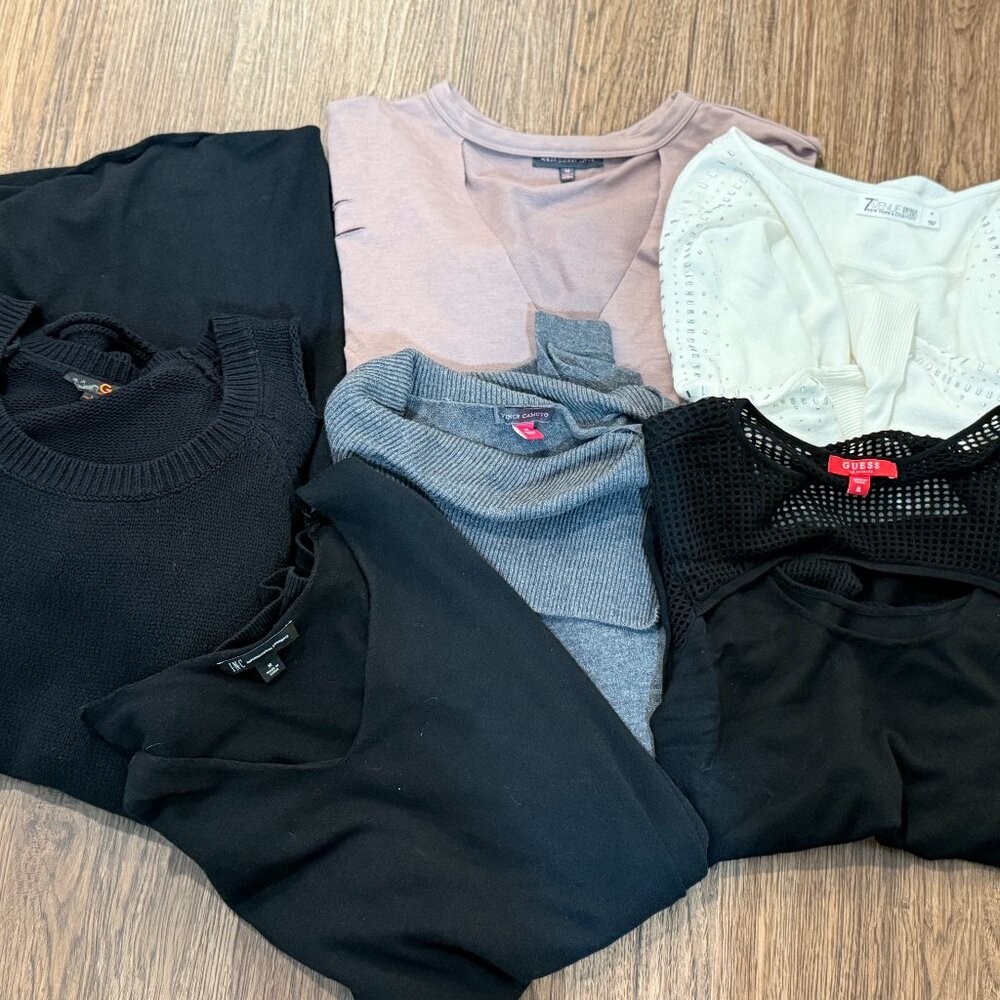 6 Women’s Long Sleeve Tops | 6-Piece Lot | Guess, Vince Camuto, INC